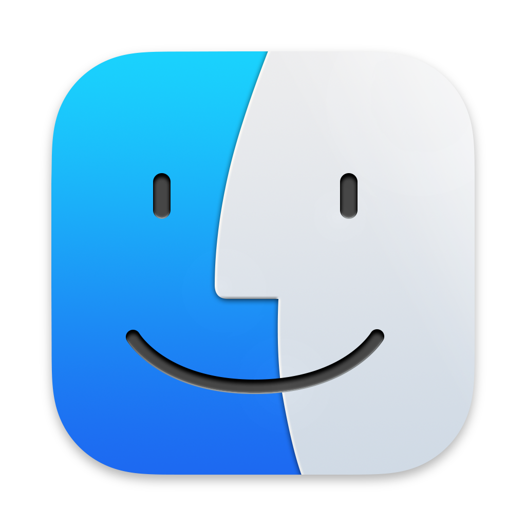 Finder app icon located on macOS dock
