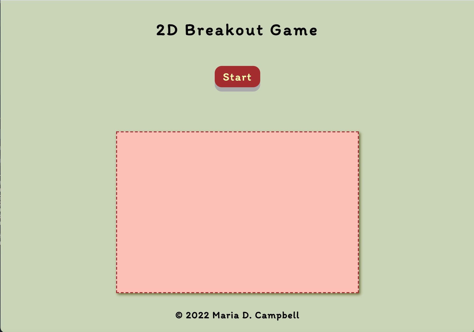Canvas 2D Breakout Game